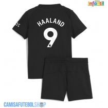 Camisa de time de futebol Manchester City Erling Haaland #9 Replicas 2º Equipamento Infantil 2025-26 Manga Curta (+ Calças curtas)